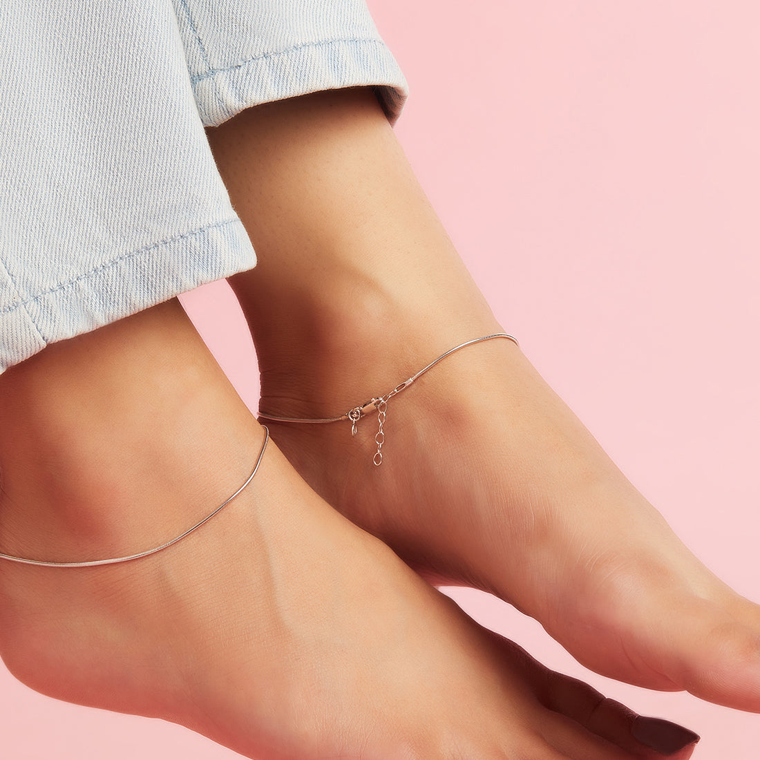 Rope 925 Sterling Silver Chain Anklet