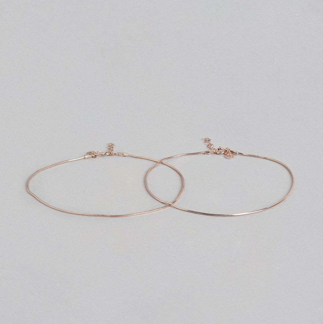 Rose Petal Whispers - Leaf Toe Ring & Chain Anklet Valentine Combo