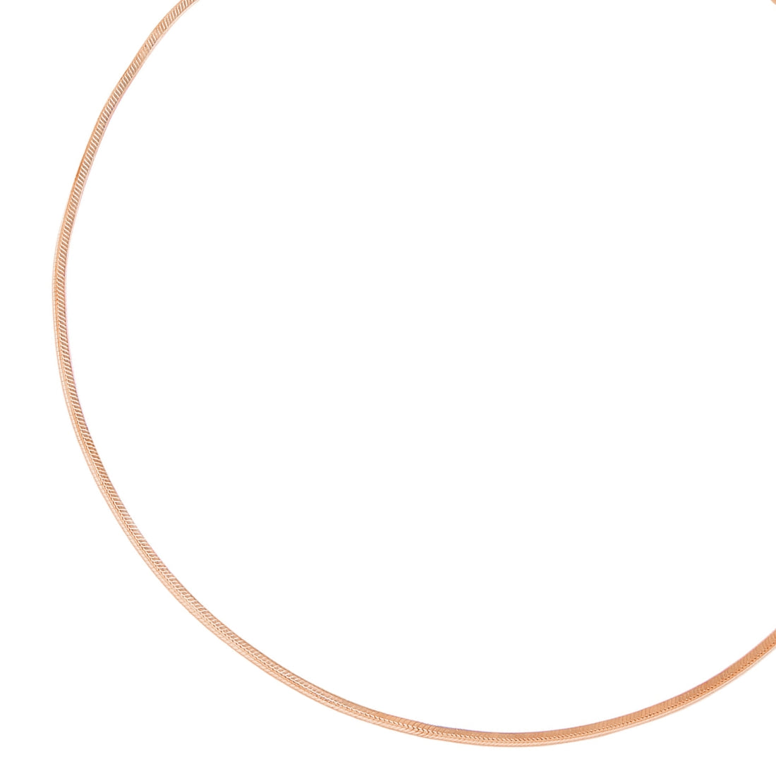 Minimal Serenity Rose Gold Plated 925 Sterling Silver Anklet