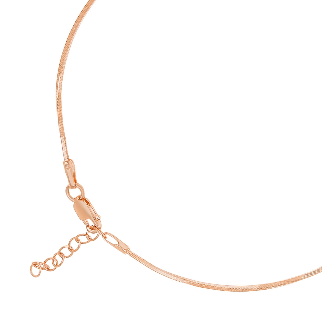 Minimal Serenity Rose Gold Plated 925 Sterling Silver Anklet