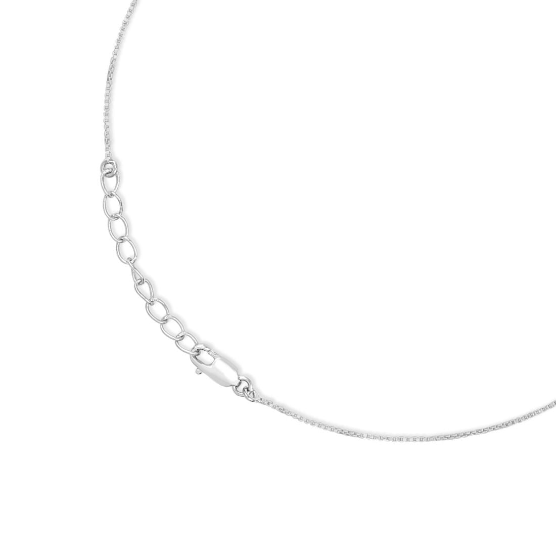 Graceful Whispers Rhodium-Plated 925 Sterling Silver Anklet