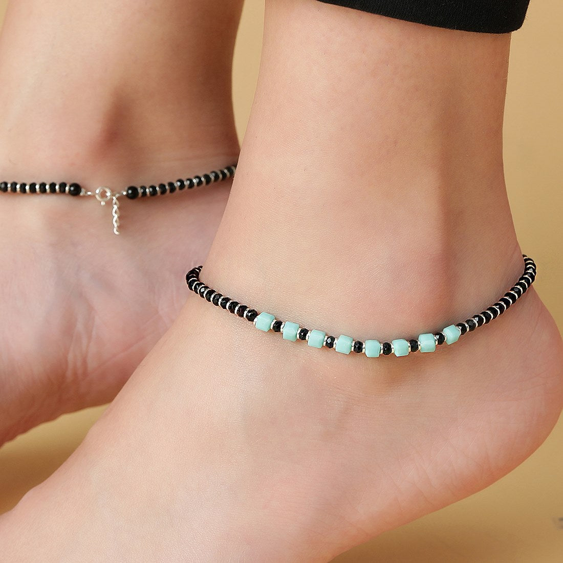 Enchanting Fusion Rhodium Plated 925 Sterling Silver Anklet