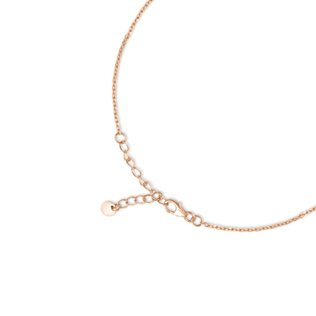 Star CZ Rose Gold Plated 925 Sterling Silver Anklet