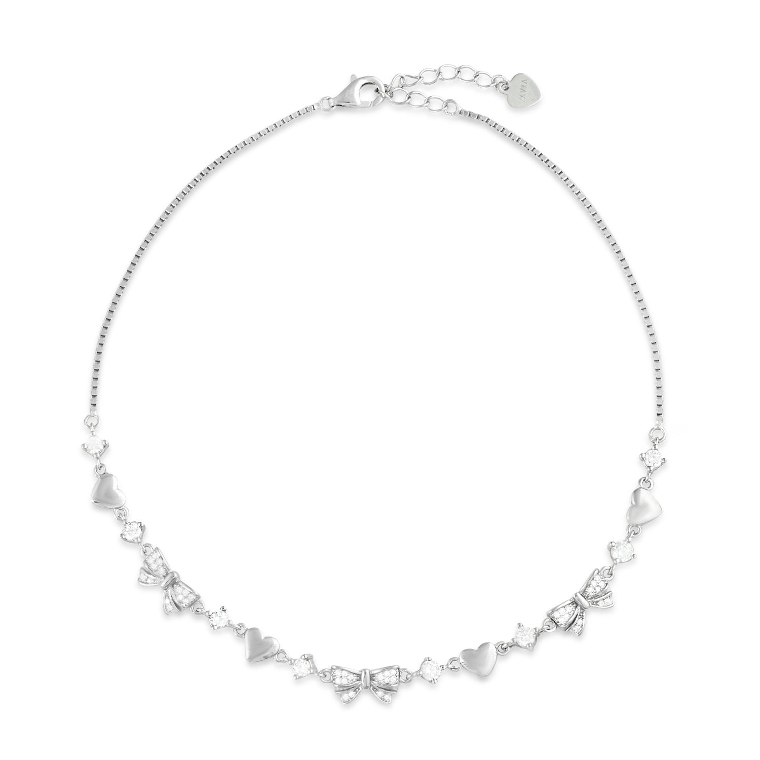 Butterflies of Love Rhodium Plated Anklet
