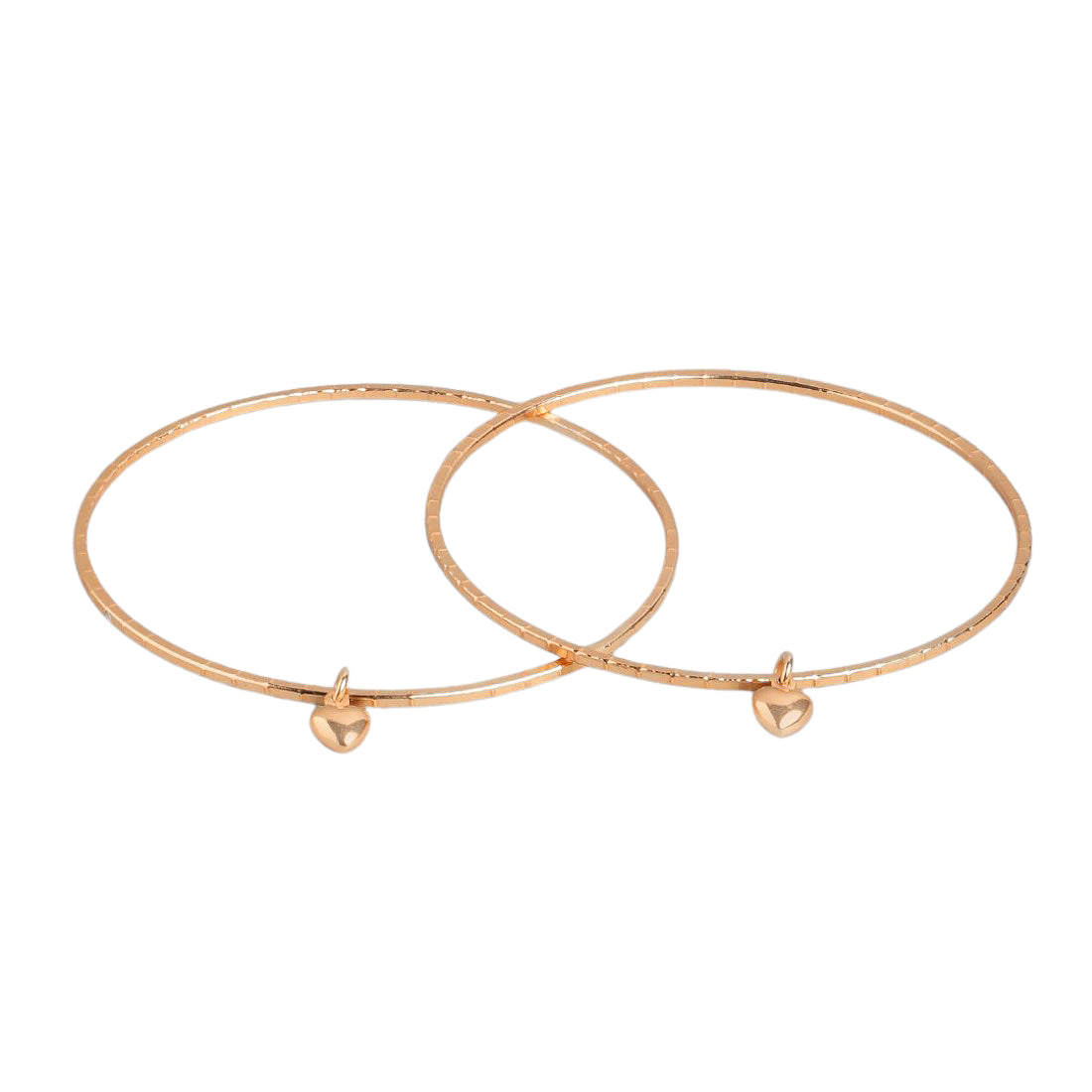 Roseate Embrace Rose Gold-Plated 925 Sterling Silver Bangle