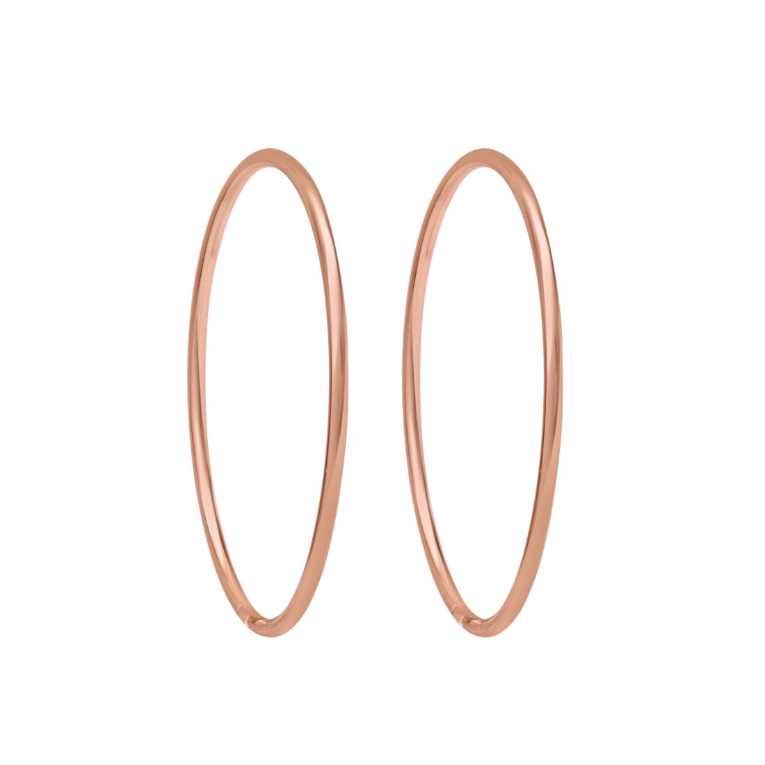 Classic Rose Gold Plated 925 Sterling Silver Plain Bangle
