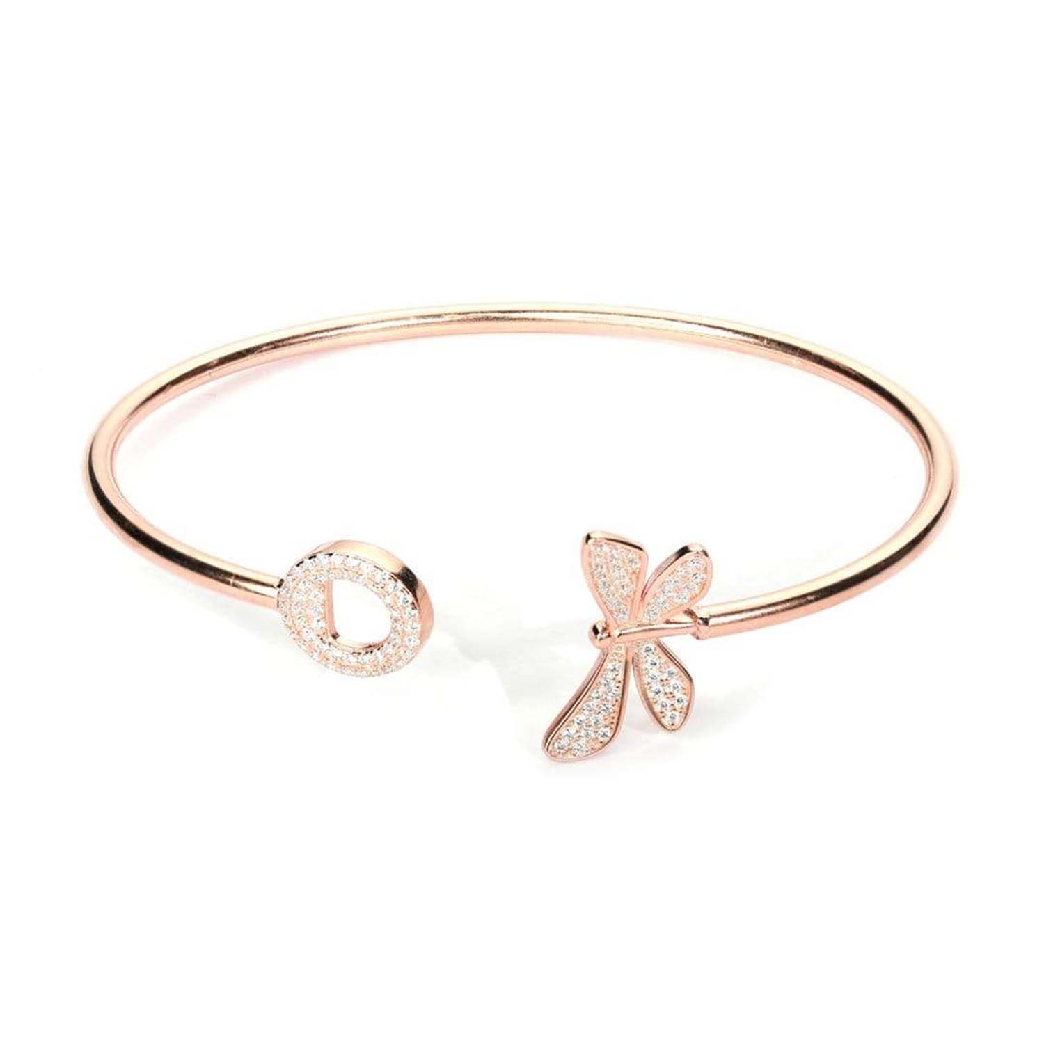 Rose Gold Butterfly 925 Silver Bracelet