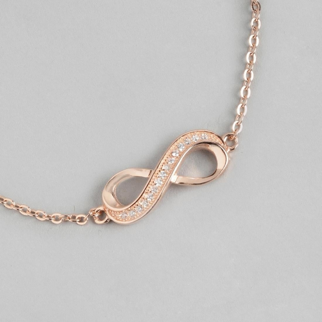 To Infinity and Beyond Rose Gold 925 Silver Bracelet