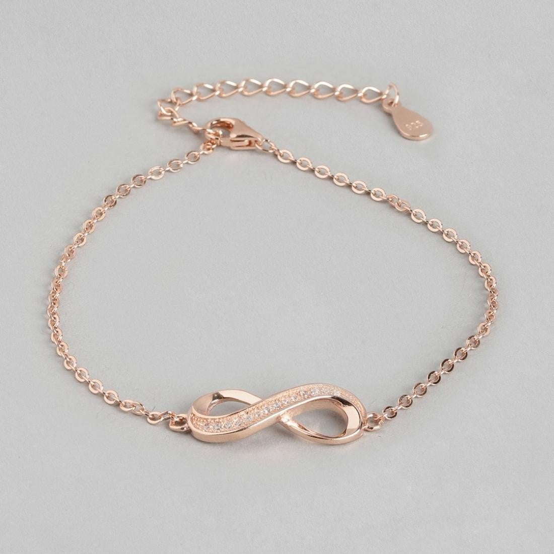 To Infinity and Beyond Rose Gold 925 Silver Bracelet Gift Hamper