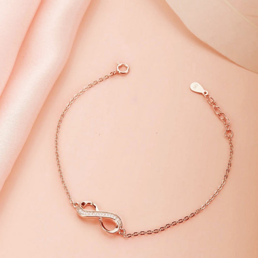 To Infinity and Beyond Rose Gold 925 Silver Bracelet