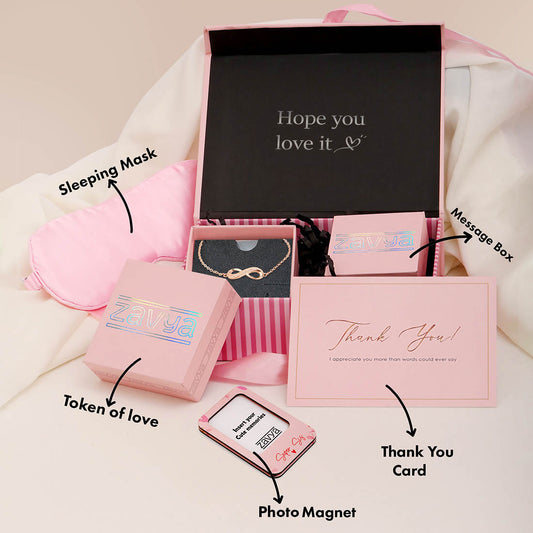 To Infinity and Beyond Rose Gold 925 Silver Bracelet Gift Hamper for Sister