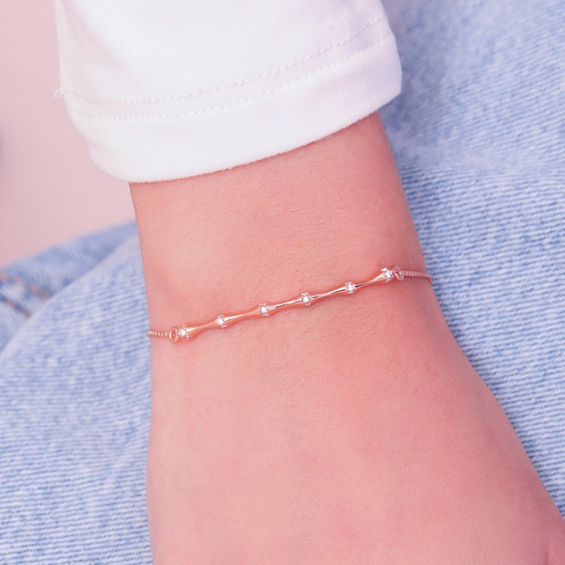 Dainty Rose Quartz Bracelet– Admirable Jewels