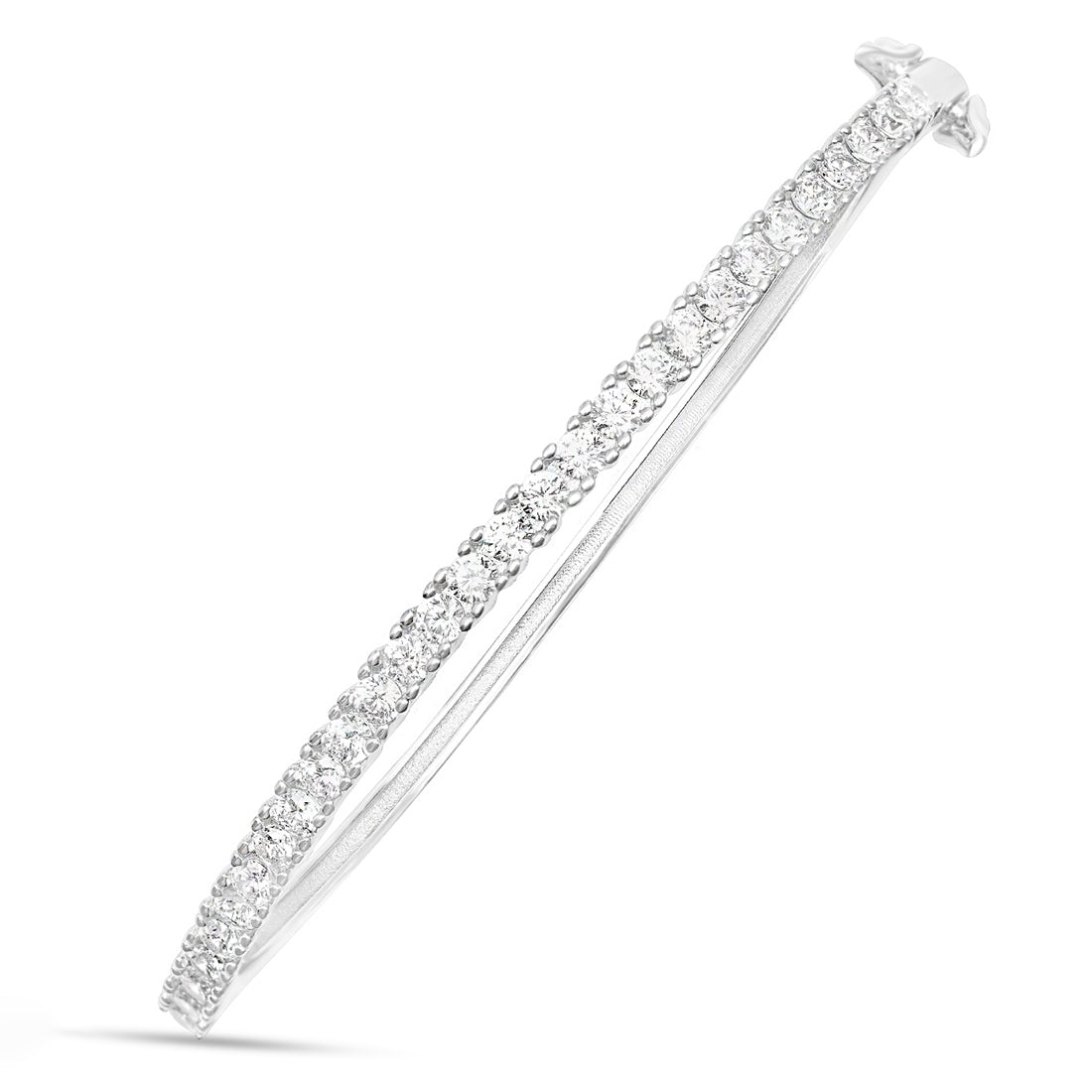 Square Solitaire CZ 925 Sterling Silver Bracelet