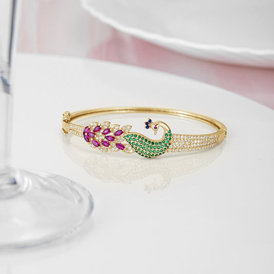 Feathered Fantasy Peacock Bracelet