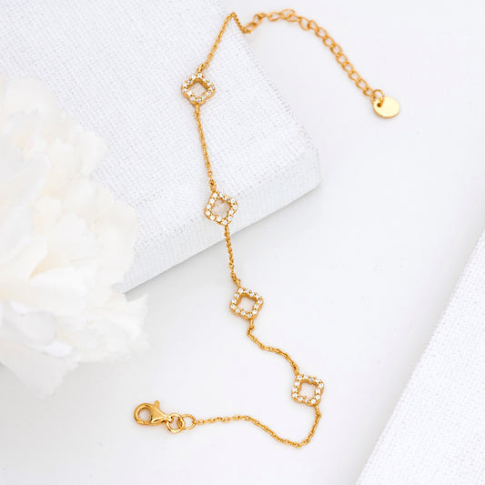 Golden Elegance 925 Sterling Silver Gold-Plated Bracelet