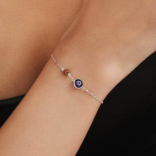 Protective Charm Silver Plated 925 Sterling Silver Bracelet