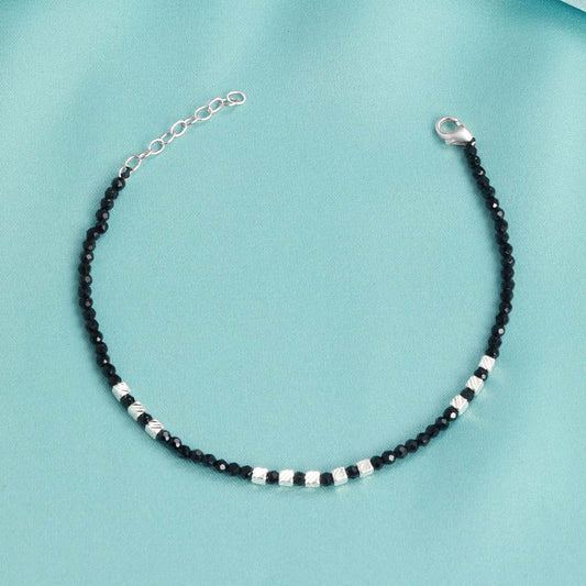 Mystic Beads Rhodium Plated 925 Sterling Silver Bracelet