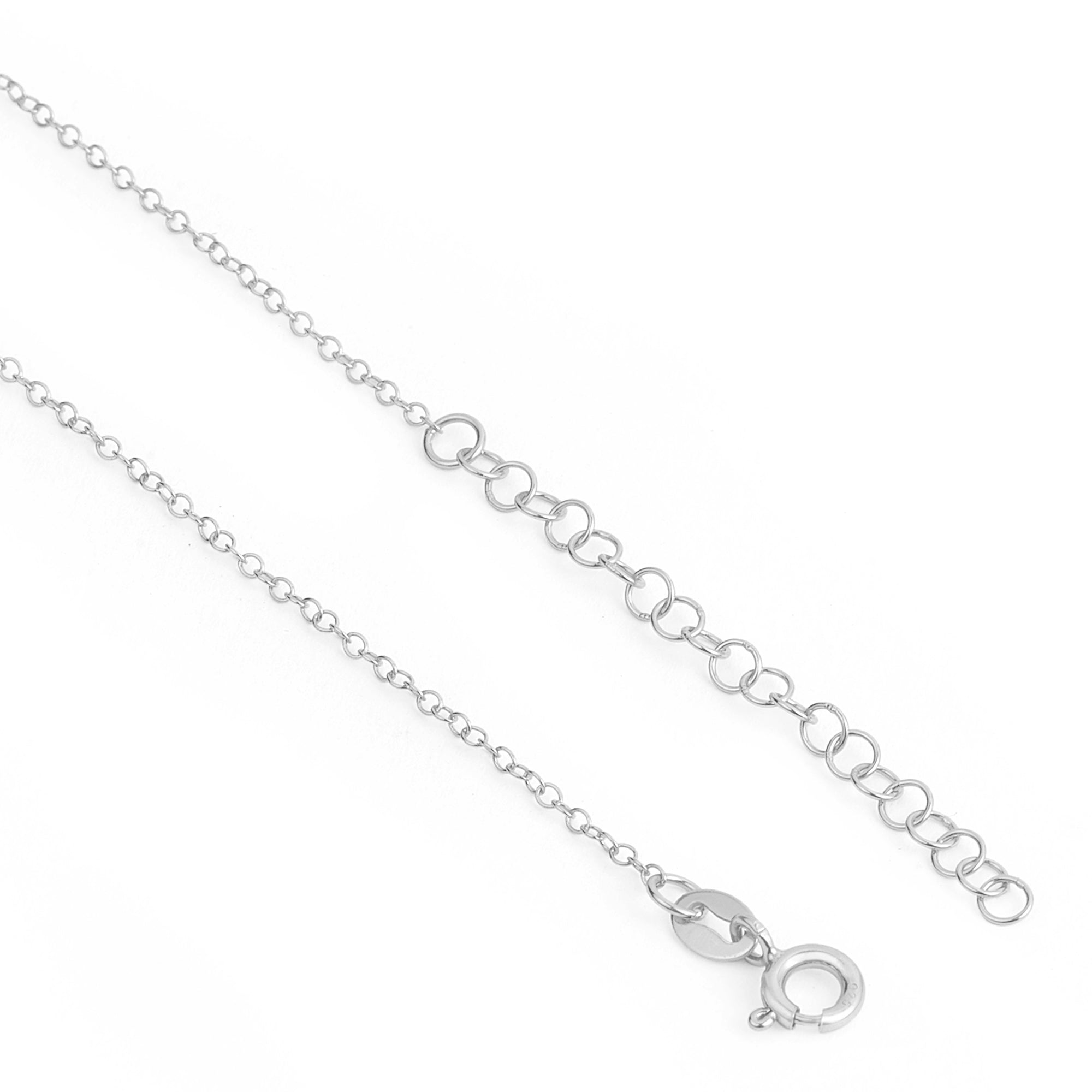 Leaf of Light Silver Rhodium Plated Necklace