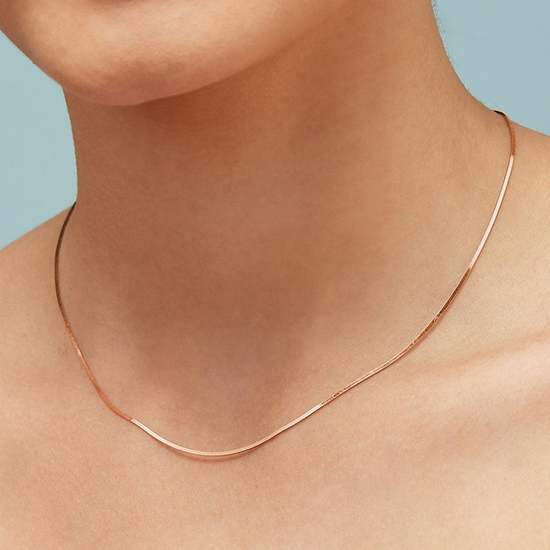 Real 925 Sterling Silver Gold Plated Snake Chain Necklace | Flat Design | 42-50cm | Perfect Gift