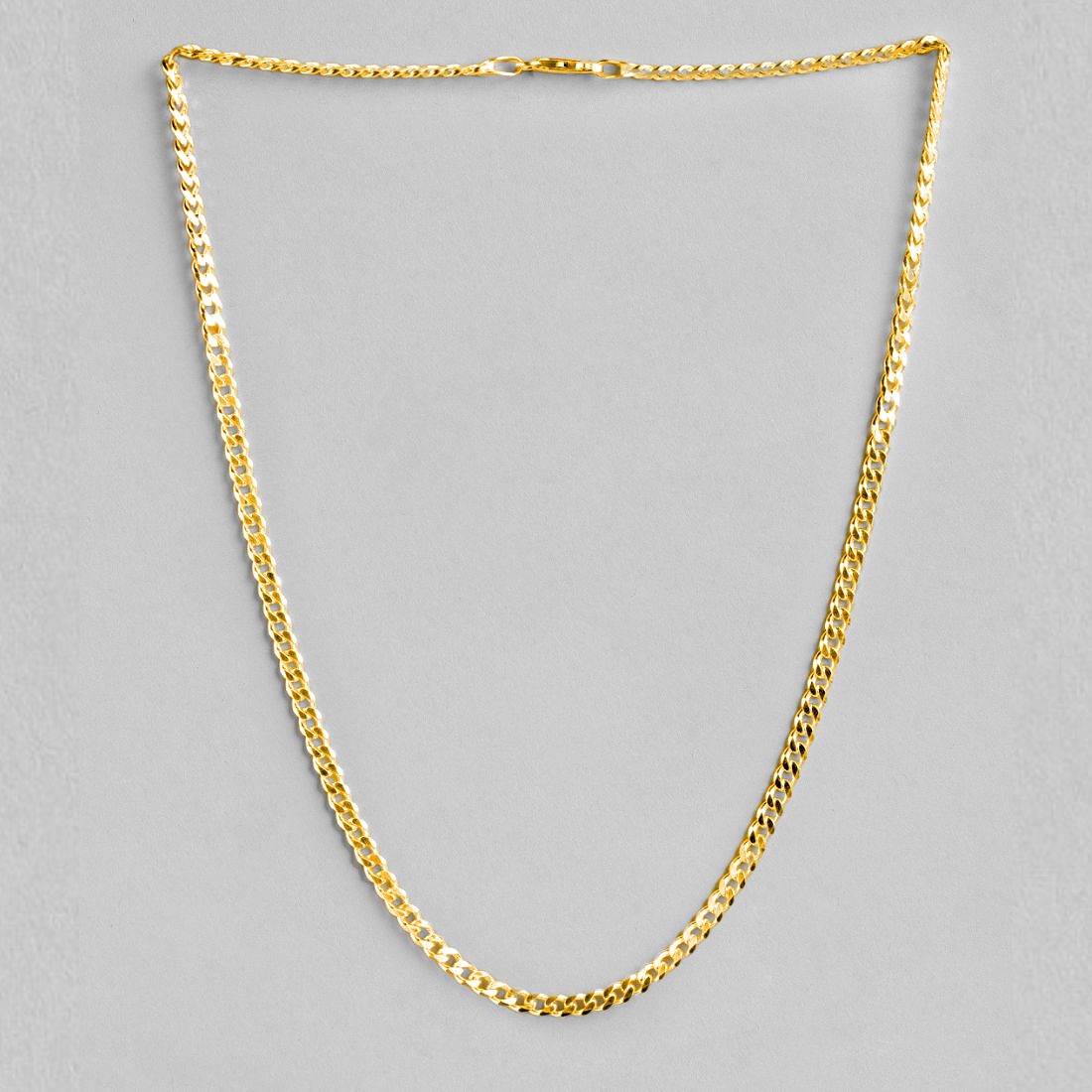 Symbol of Brotherhood Gold-Plated 925 Sterling Silver Men's Curb Chain (One Size)