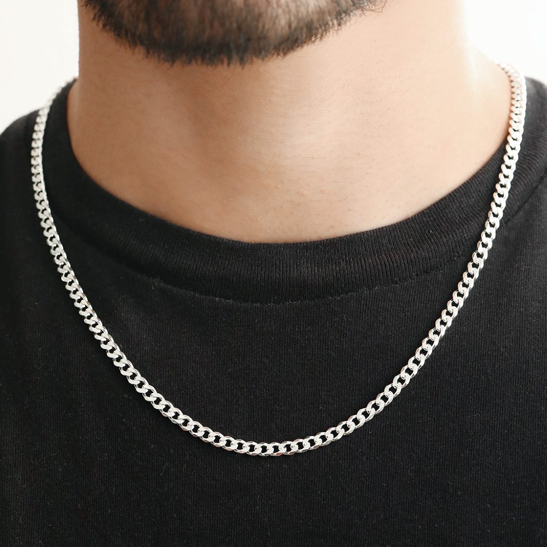 The Classic Silver-Plated Linkage 925 Sterling Silver Chain for Him
