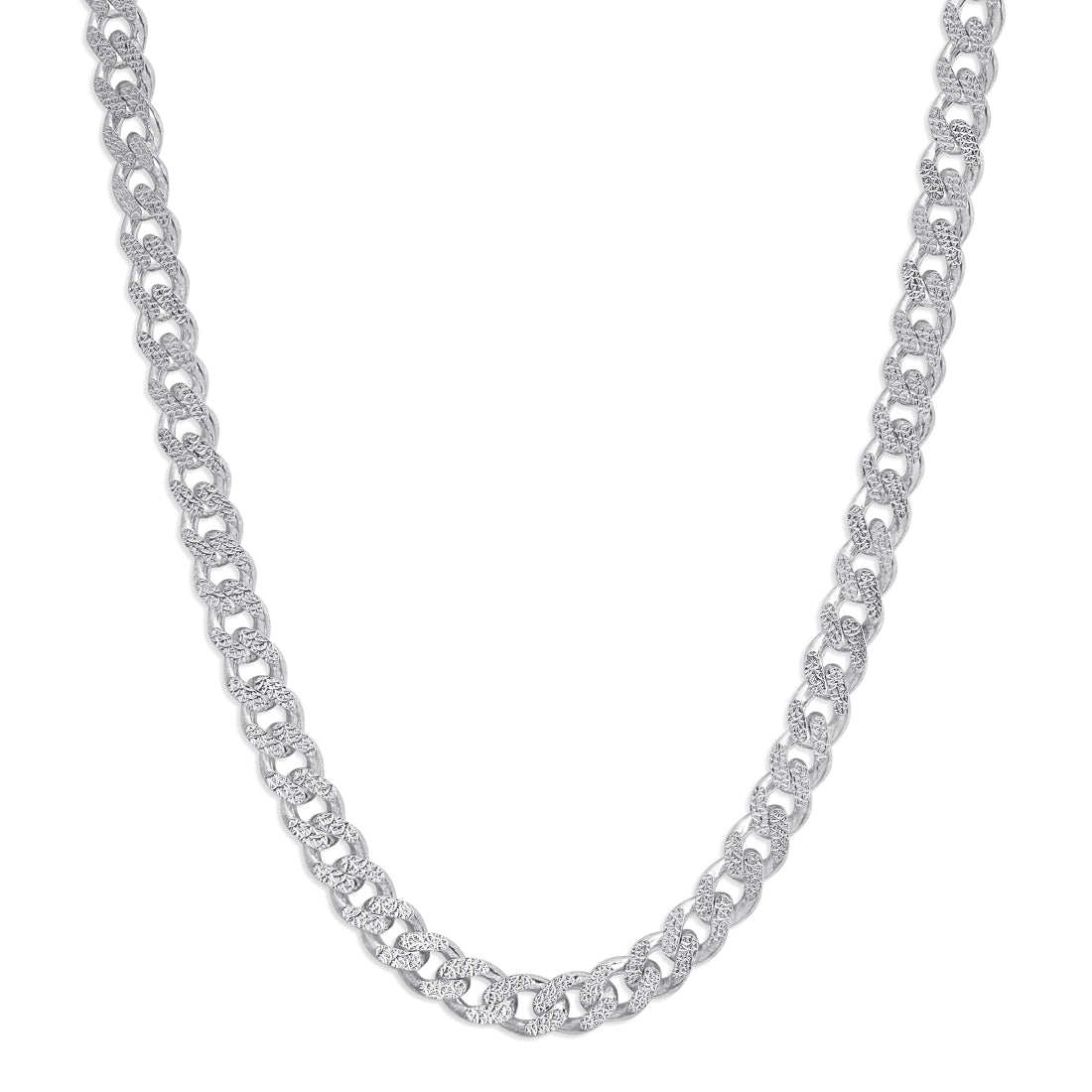Masculine Links Rhodium Plated 925 Sterling Silver Men's Chain