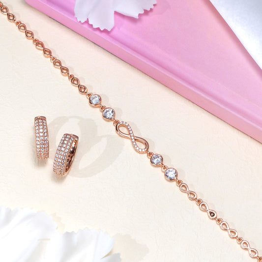 Infinity-Cz 925 Sterling Silver Jewellery Set