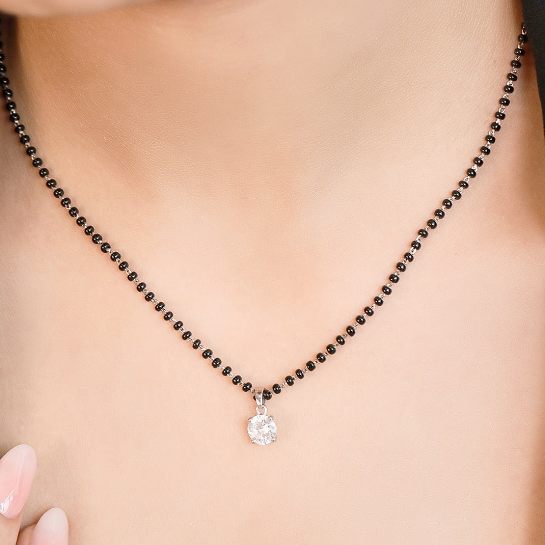 Solitaire 925 Sterling Silver Mangalsutra