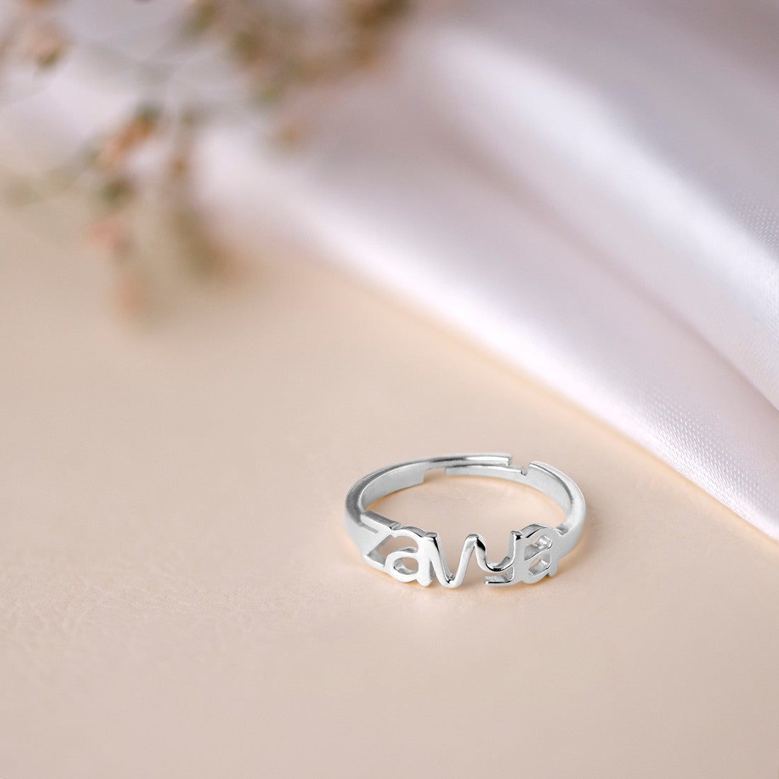 Name Ring For Sterling Silver Letter Rings Personalized Eternal