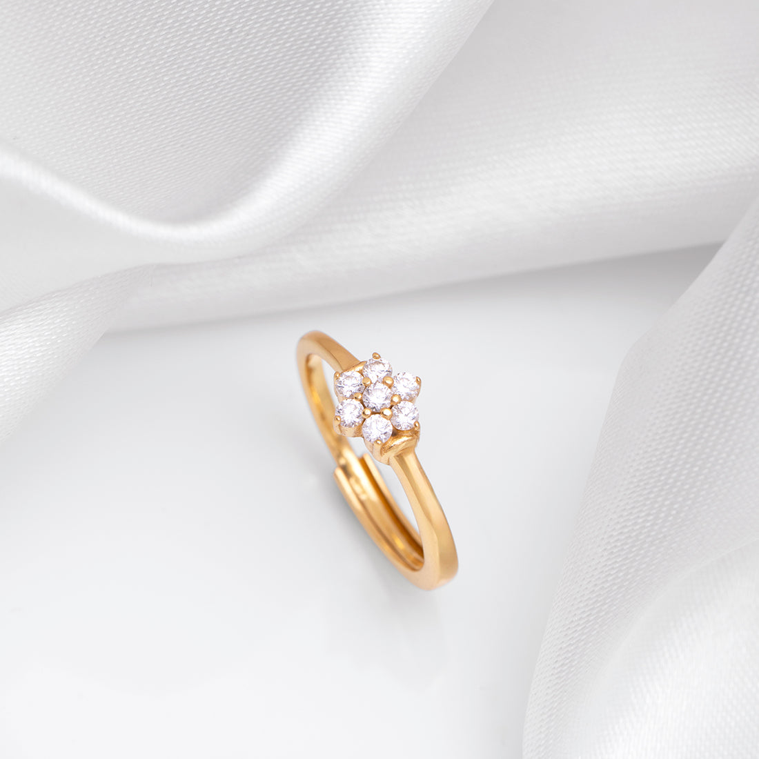 Blossoming Beauty Gold Plated 925 Sterling Silver Ring