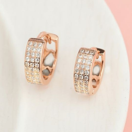 Unapologetic and Gorgeous 925 Silver Hoop Earrings in Rose Gold