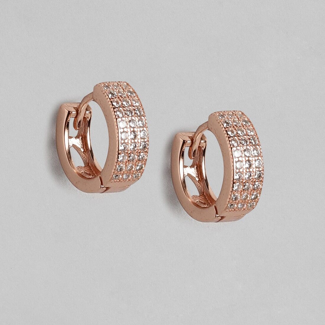Unapologetic and Gorgeous 925 Silver Hoop Earrings in Rose Gold