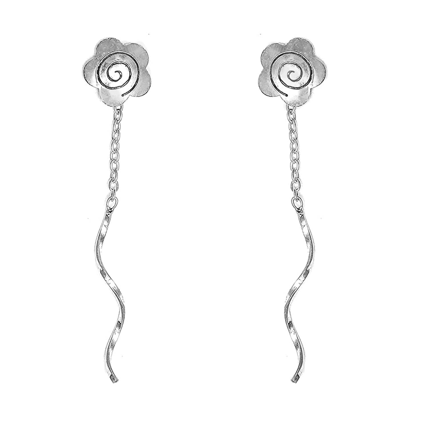 Mystique and magnifique Silver Sui Dhaga 925 Silver Earrings