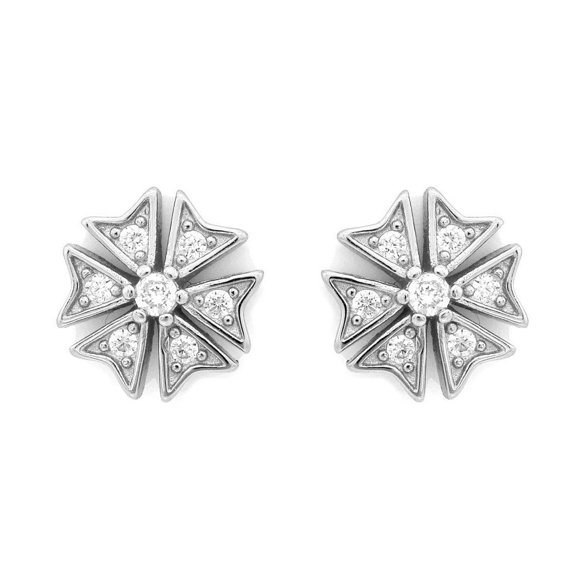 Sparkle and Sass Silver 925 Silver Stud Earrings