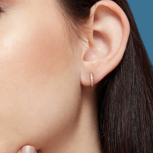 925 Sterling Silver The Classic Rose Gold Moment Hoop 925 Silver Earrings for Women – Zavya