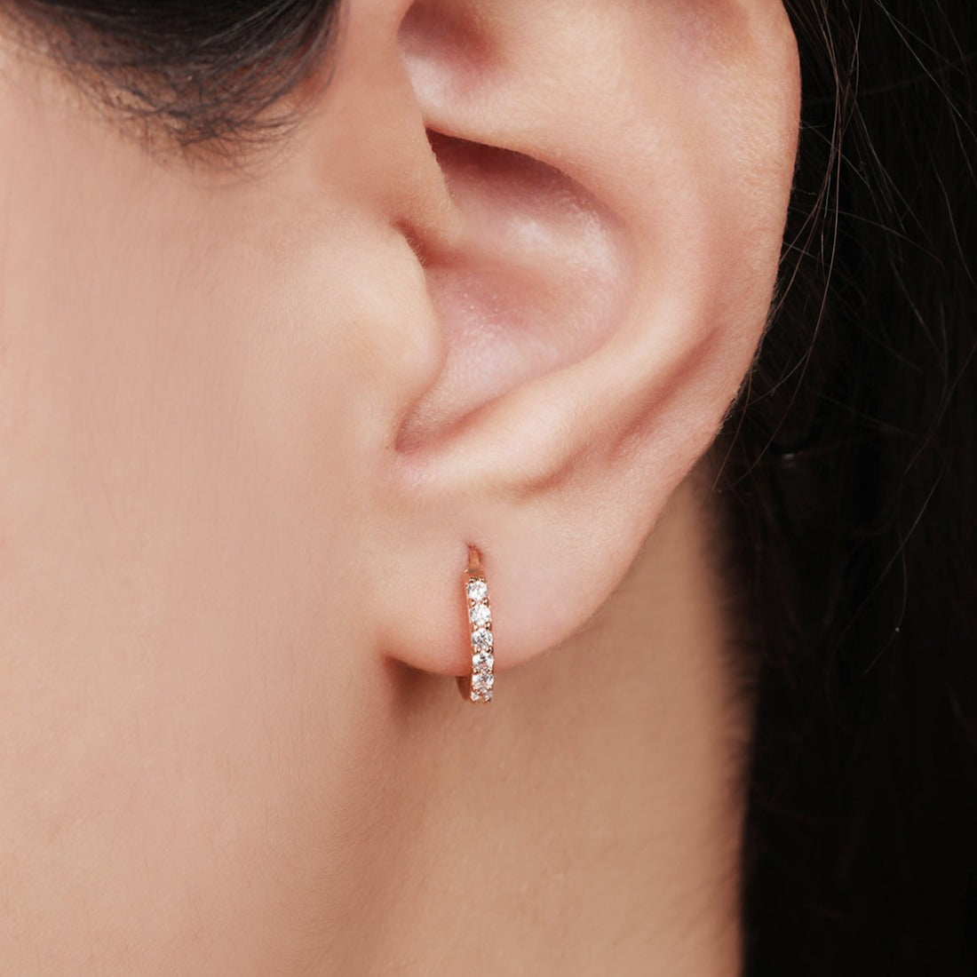The Classic Rose Gold Moment Hoop 925 Silver Earrings