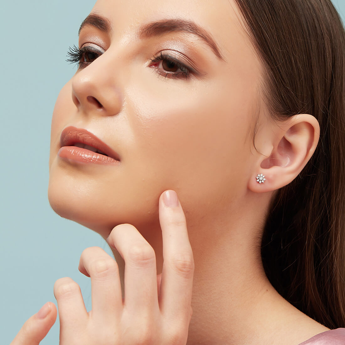 Celestial Blooms Nakshatra Floral Studs 925 Silver Earrings Gift Hamper for Sister