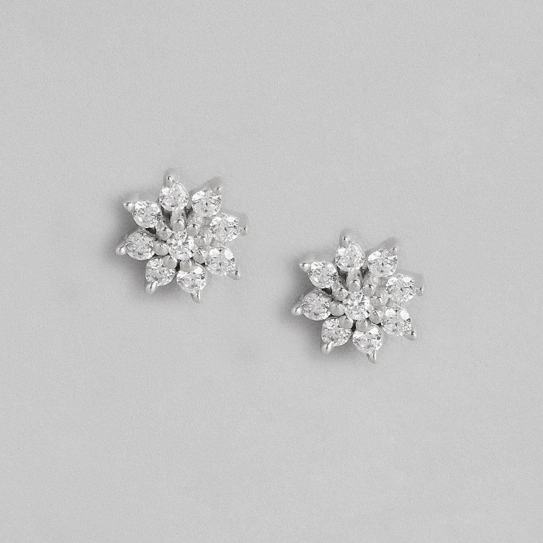 Celestial Blooms Nakshatra Floral Studs 925 Silver Earrings Gift Hamper for Sister