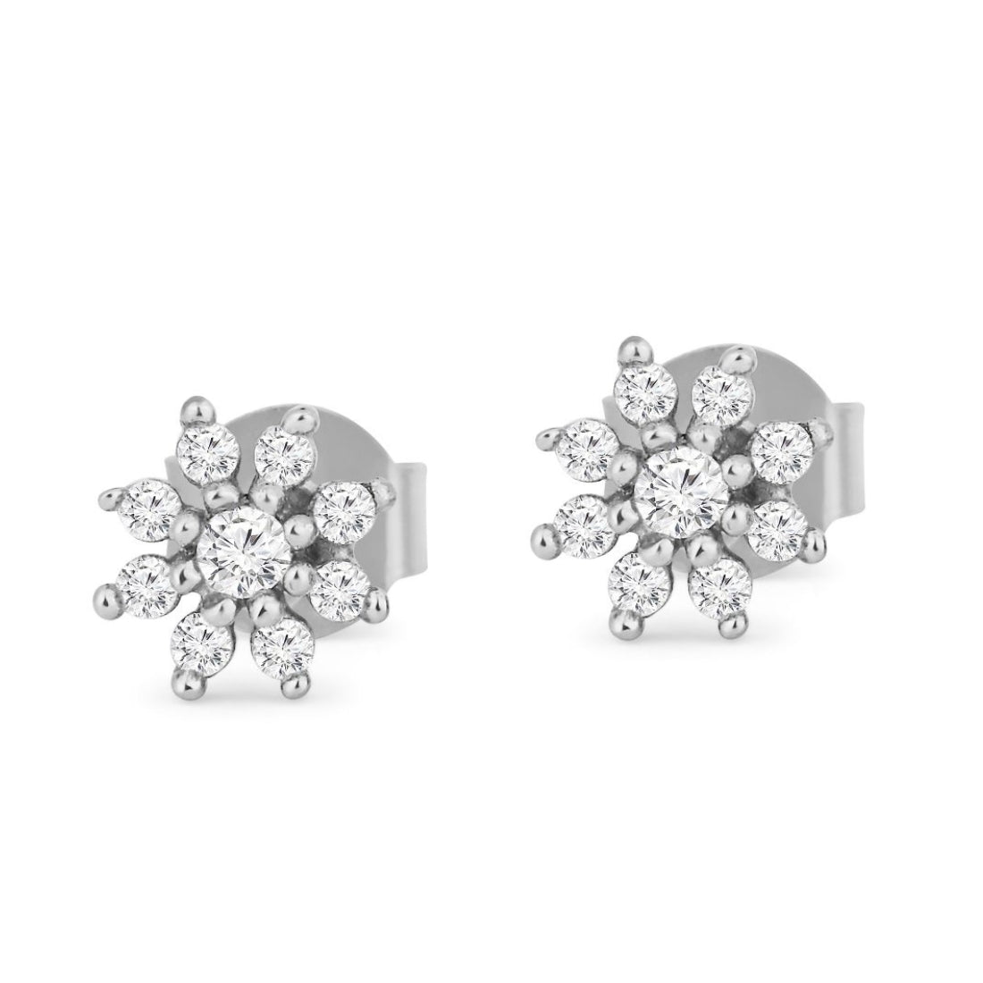 Nakshatra Floral Studs 925 Silver Earrings Gift Hamper
