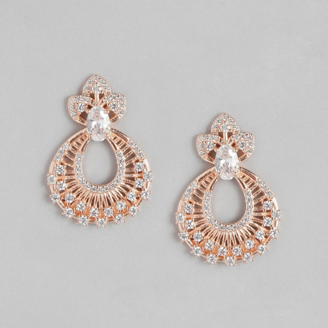 Chandbali Rose-Gold Plated 925 Sterling Silver Earring
