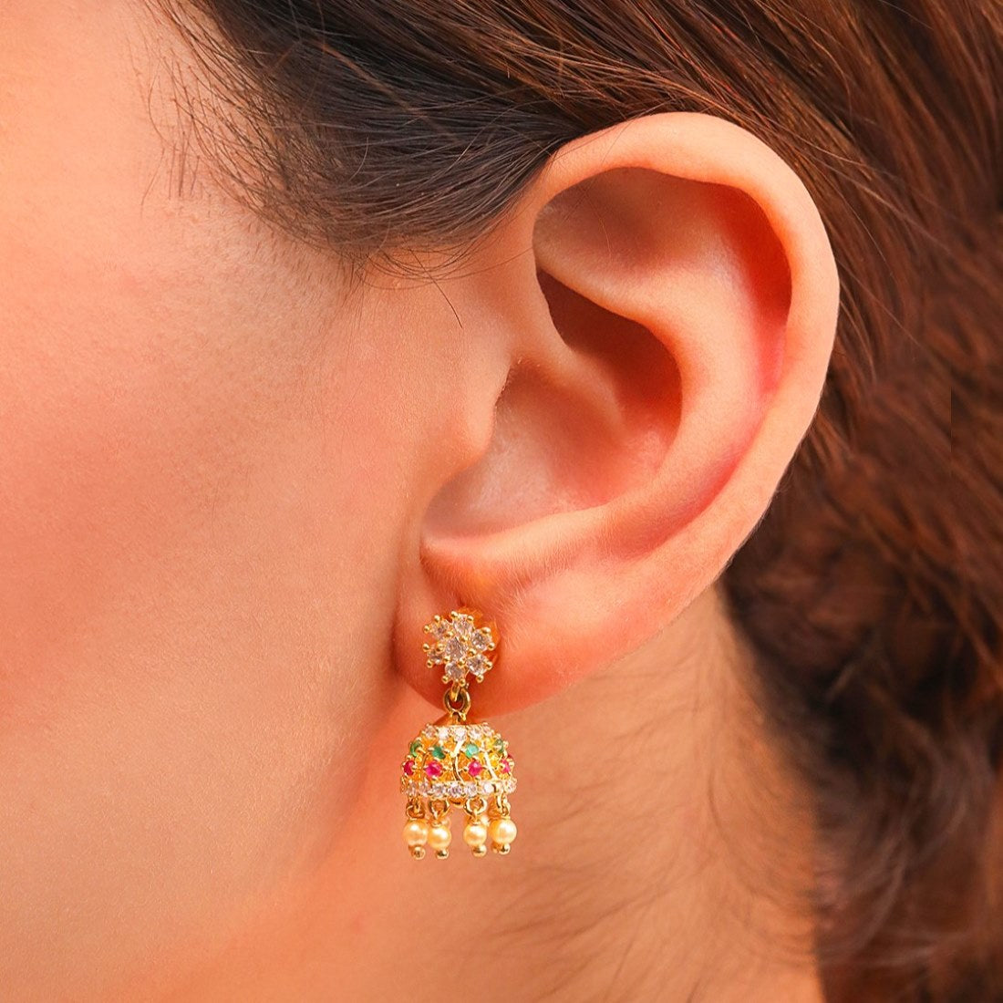 Golden Elegance Gold-Plated 925 Sterling Silver Drop Earrings