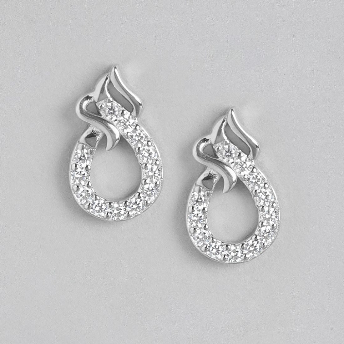 Ethereal Essence 925 Sterling Silver Abstract Earrings
