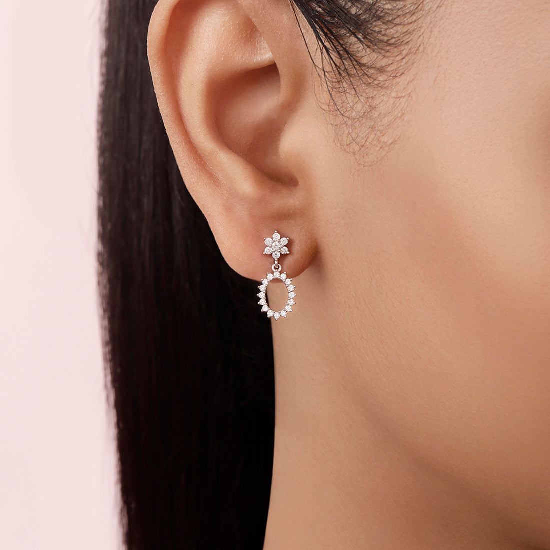 Tiny Treasures Rhodium Plated 925 Sterling Silver Earrings