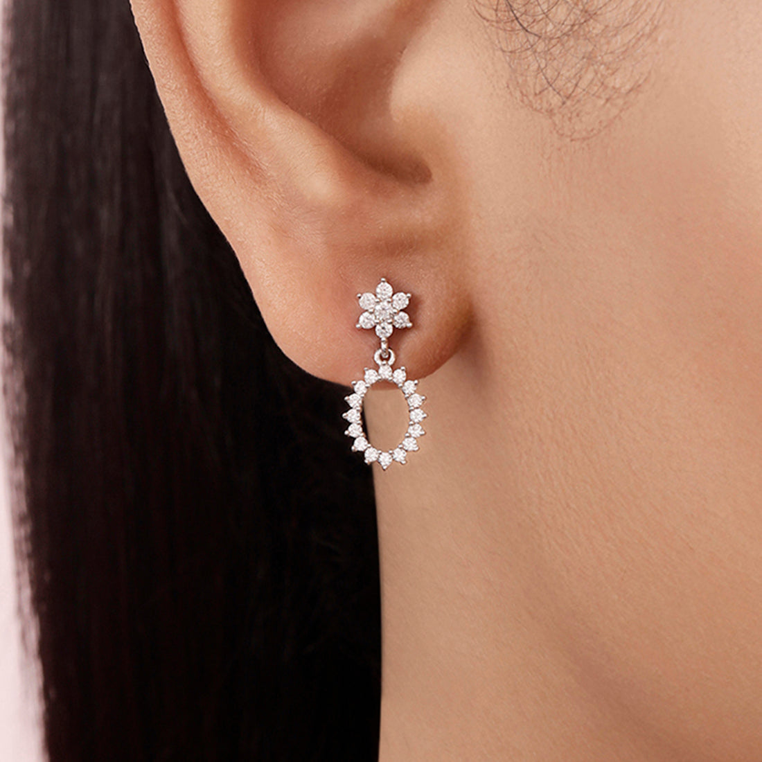Tiny Treasures Rhodium Plated 925 Sterling Silver Earrings