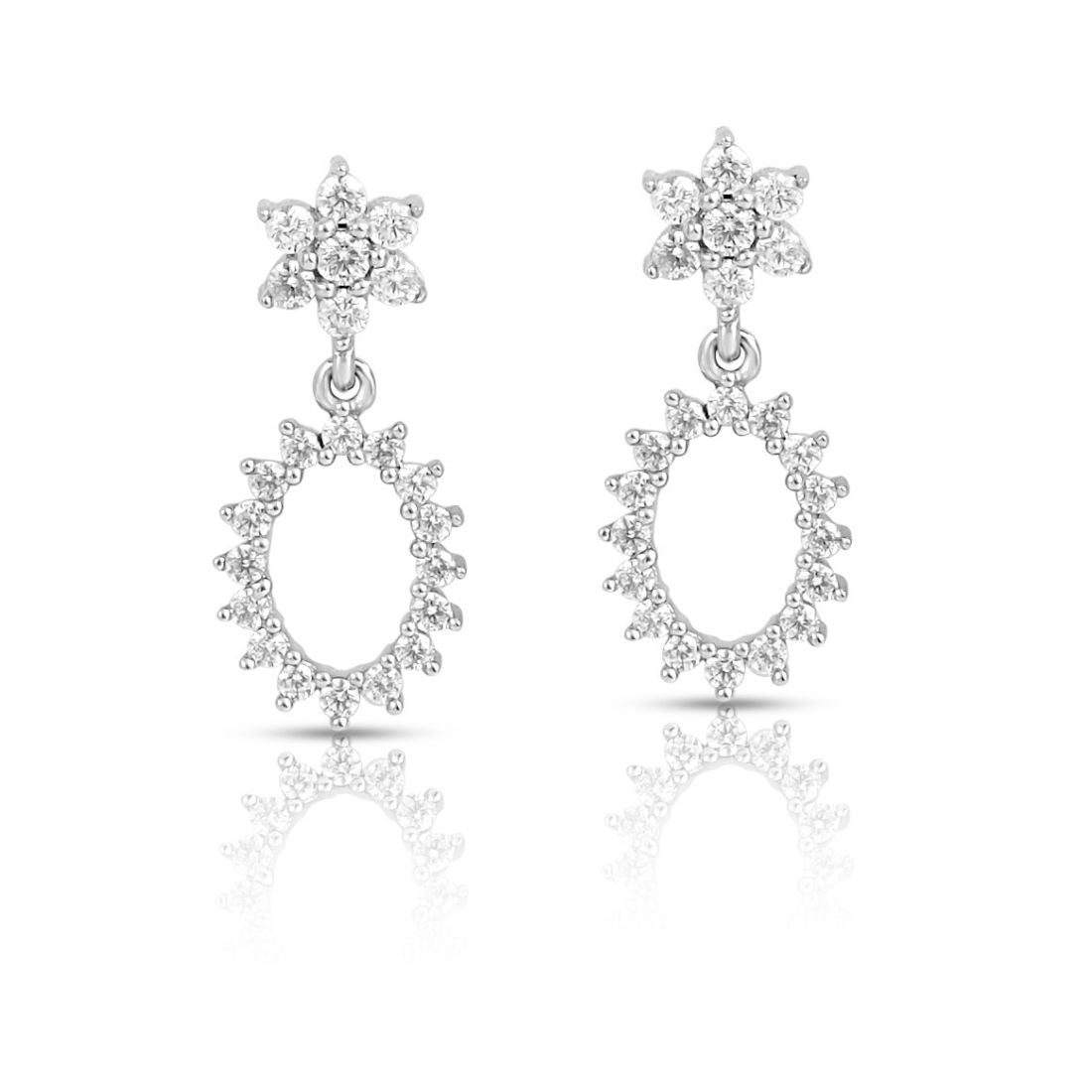 Tiny Treasures Rhodium Plated 925 Sterling Silver Earrings
