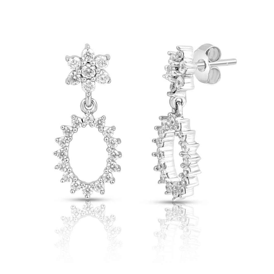 Tiny Treasures Rhodium Plated 925 Sterling Silver Earrings