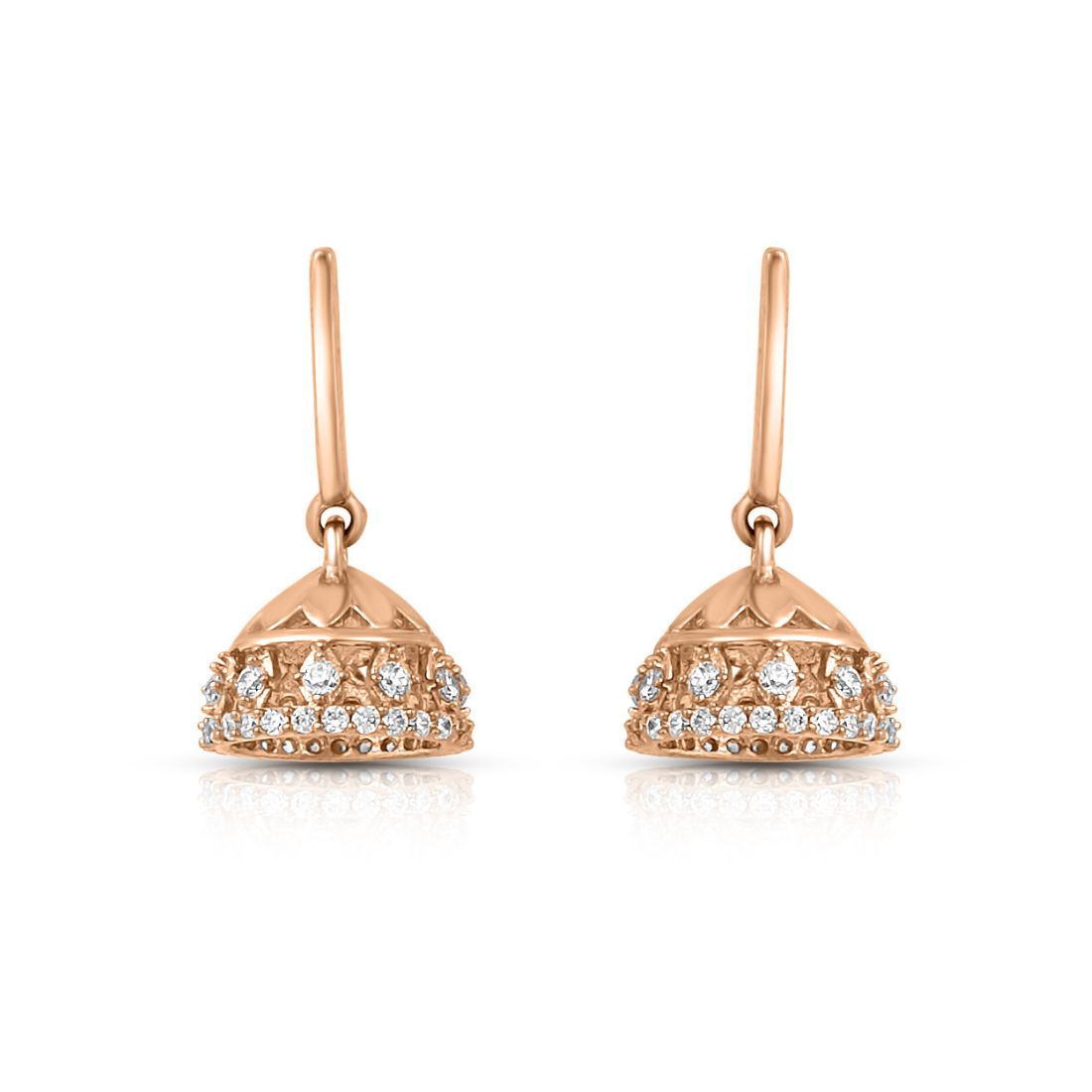 Elegant Rose Gold Plated 925 Sterling Silver Earrings