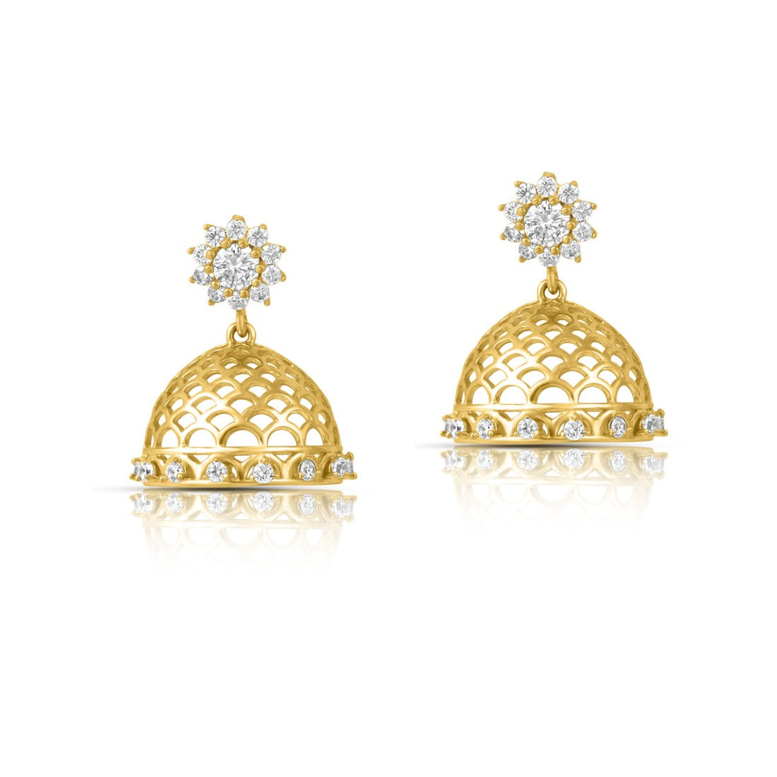 Classic Gold Plated 925 Sterling Silver Earrings