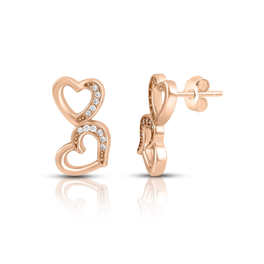 Forever Entwined Rose Gold Plated 925 Sterling Silver Earrings
