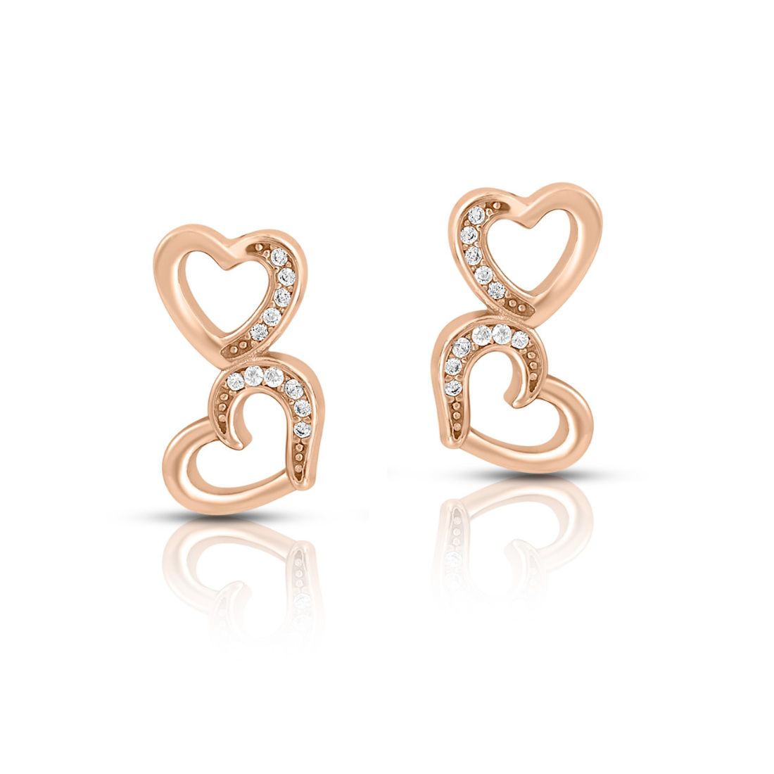 Forever Entwined Rose Gold Plated 925 Sterling Silver Earrings